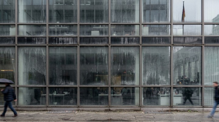 Vorher — Glas- und Fassadenreinigung